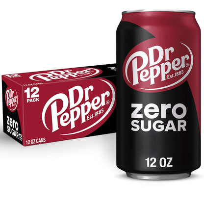 Dr Pepper Soda, 12 fl oz cans, 12 pack