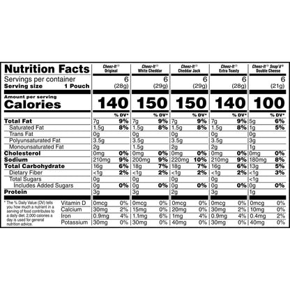 Cheez-It Cheese Crackers, Baked Snack Crackers, Lunch Snacks, Variety Pack, 12.1oz Box (12 Packs)