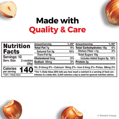 Nutella Biscuits - Premium Hazelnut Cocoa Cookies | 20-Count Family Pack (9.7 oz)