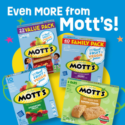Mott's Fruit Flavored Snacks - Assorted Fruit | Gluten-Free Family Pack (40 Count, 32 oz)