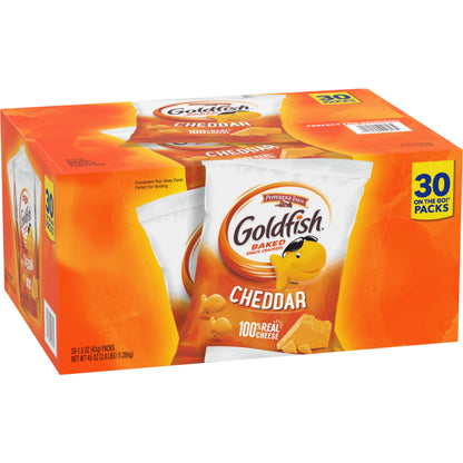 Classic Delight Goldfish Crackers Big Smiles Variety Pack - Cheddar, Colors & Pretzels | 30 Count