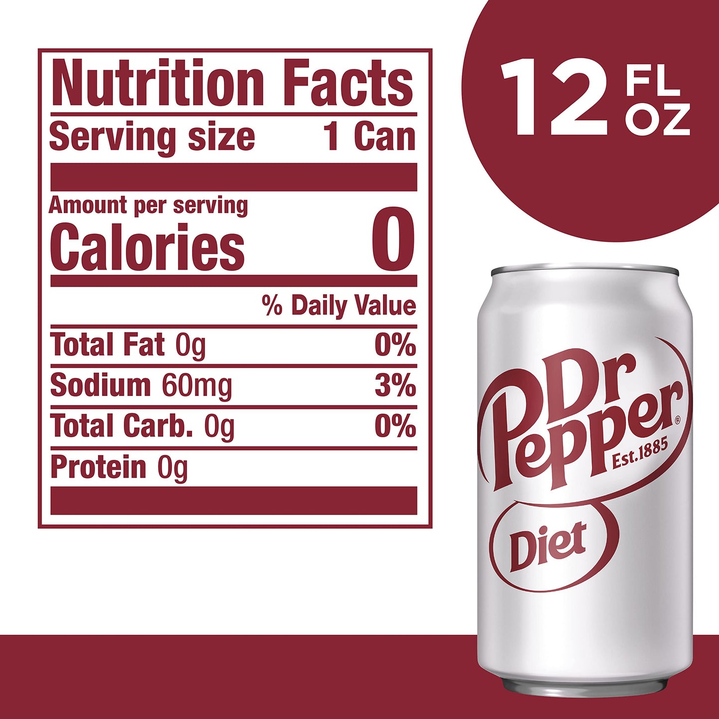 Dr Pepper Soda, 12 fl oz cans, 12 pack
