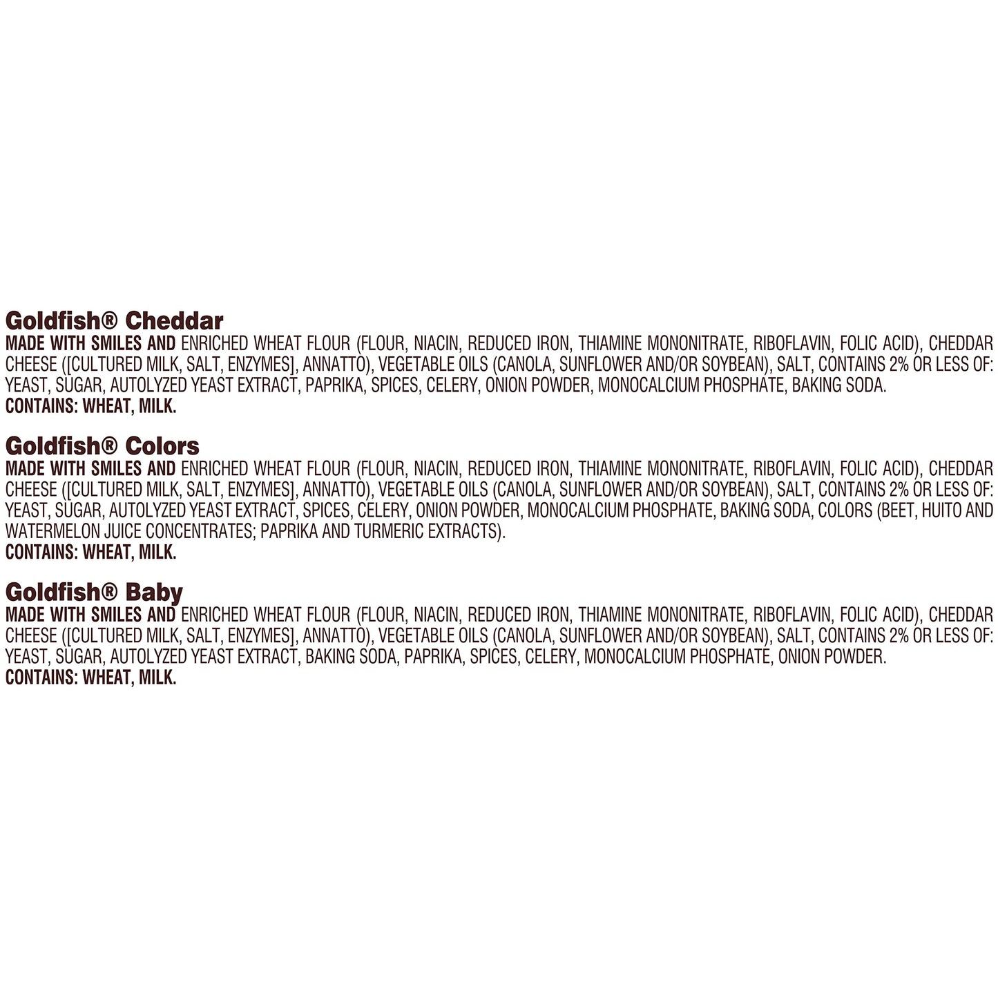 Classic Delight Goldfish Crackers Big Smiles Variety Pack - Cheddar, Colors & Pretzels | 30 Count