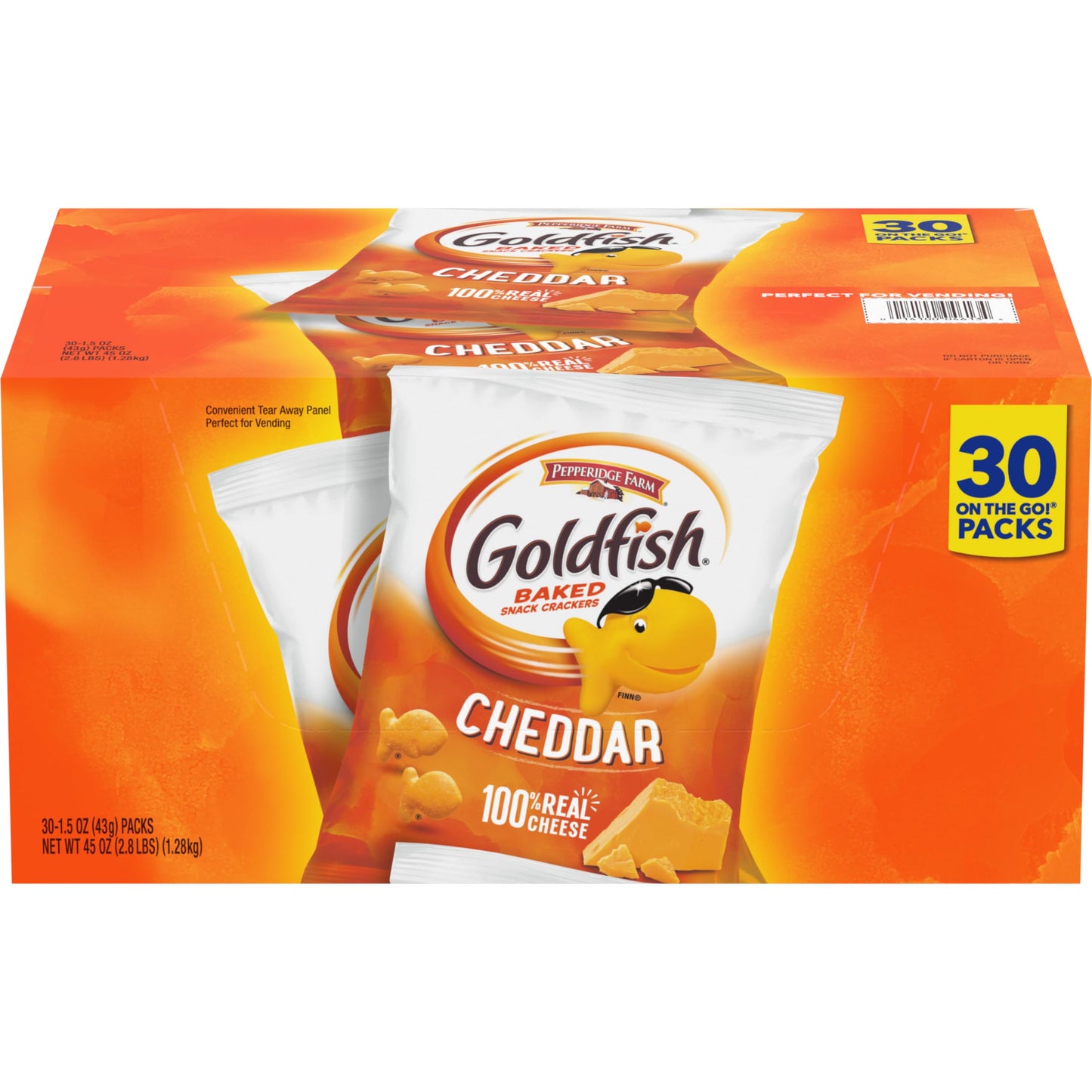 Classic Delight Goldfish Crackers Big Smiles Variety Pack - Cheddar, Colors & Pretzels | 30 Count