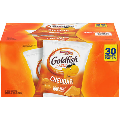 Classic Delight Goldfish Crackers Big Smiles Variety Pack - Cheddar, Colors & Pretzels | 30 Count