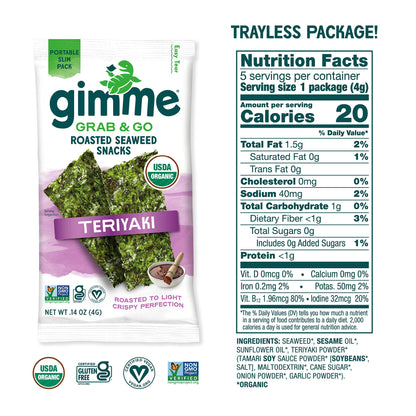 TikTok Viral Gimme Organic Roasted Seaweed Snacks - Multi-Flavor Pack