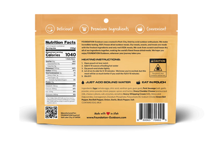 FOUNDATION Outdoors Rise & Shine Breakfast Meal