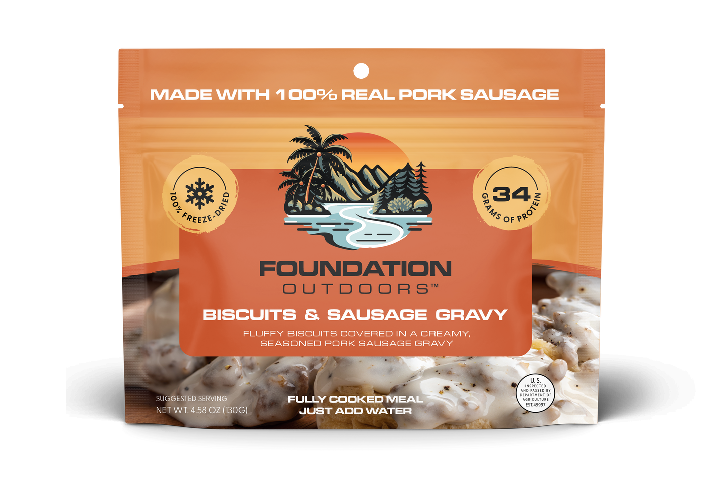FOUNDATION Outdoors Biscuits & Gravy Meal