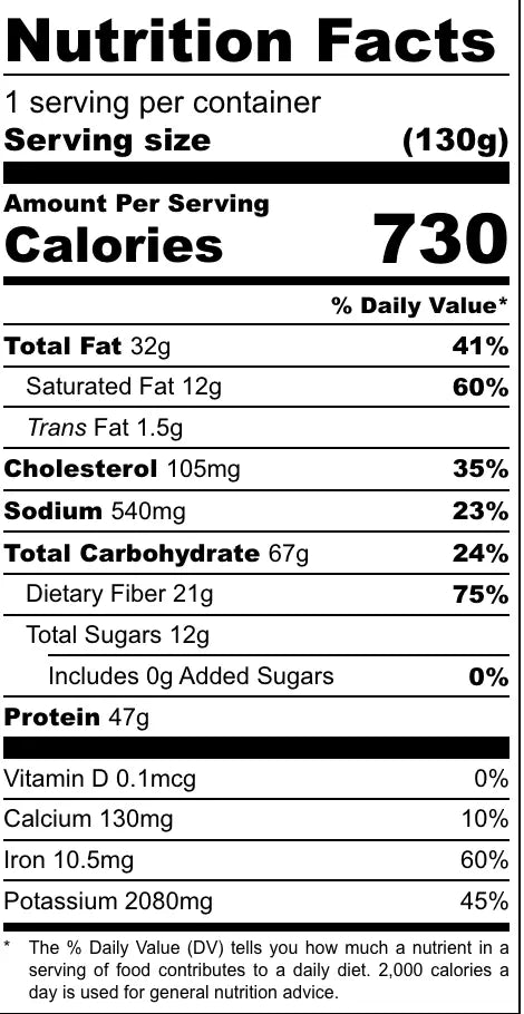 FOUNDATION Outdoors Beef Chili with Beans Meal