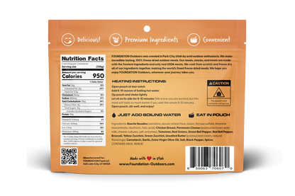 FOUNDATION Outdoors Chicken Pasta Primavera Meal