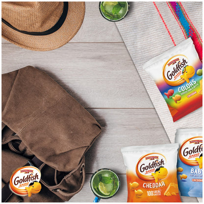 Classic Delight Goldfish Crackers Big Smiles Variety Pack - Cheddar, Colors & Pretzels | 30 Count