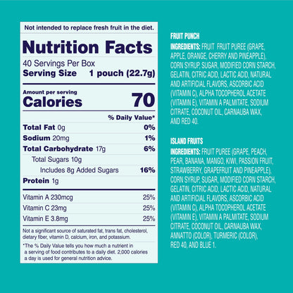 Welch's Fruit Snacks, Mixed Fruit Snack Box, Gluten Free, 0.8oz Snack Packs (Pack of 40)