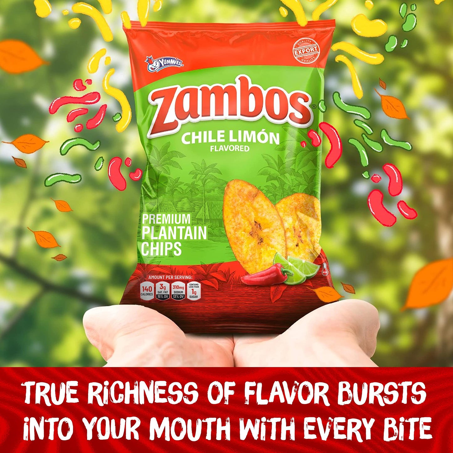 Viral TikTok Zambos Plantain Chips - Chile Limón, Original & Salsa Verde | Premium Central American Snack (5.29 oz)