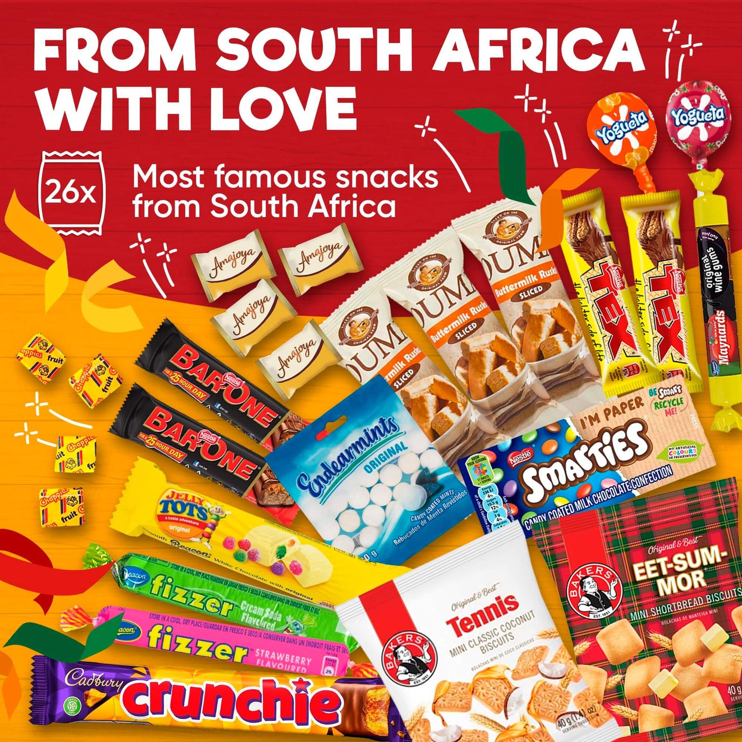 Premium South African Snack Box - 36 Authentic Treats & Confectionery