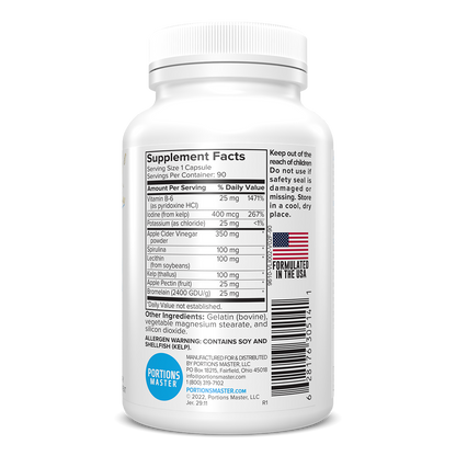 Portions Master Apple Cider Vinegar (90 Count)
