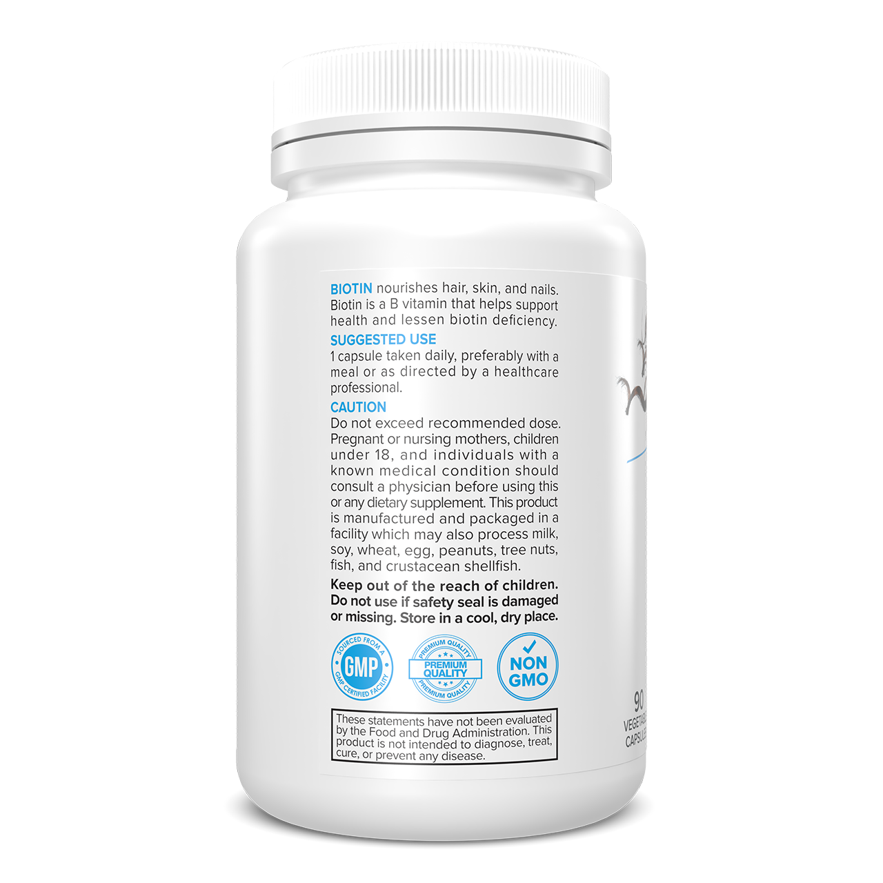 Portions Master Biotin Hair, Skin & Nails Support (90 Count)