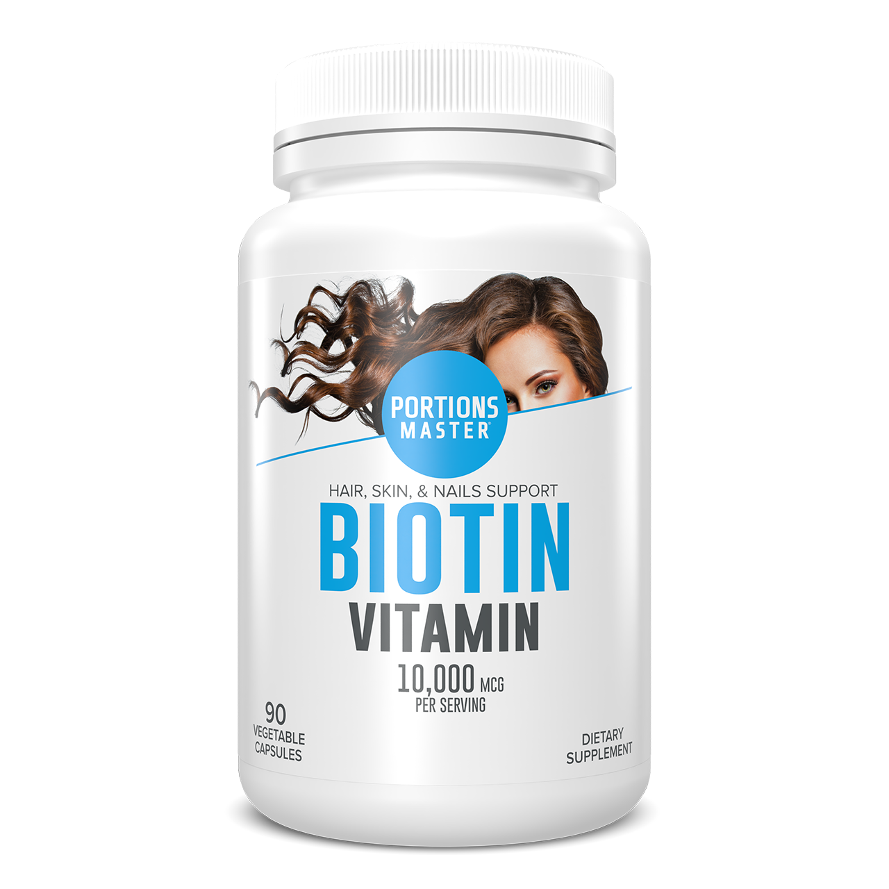 Portions Master Biotin Hair, Skin & Nails Support (90 Count)