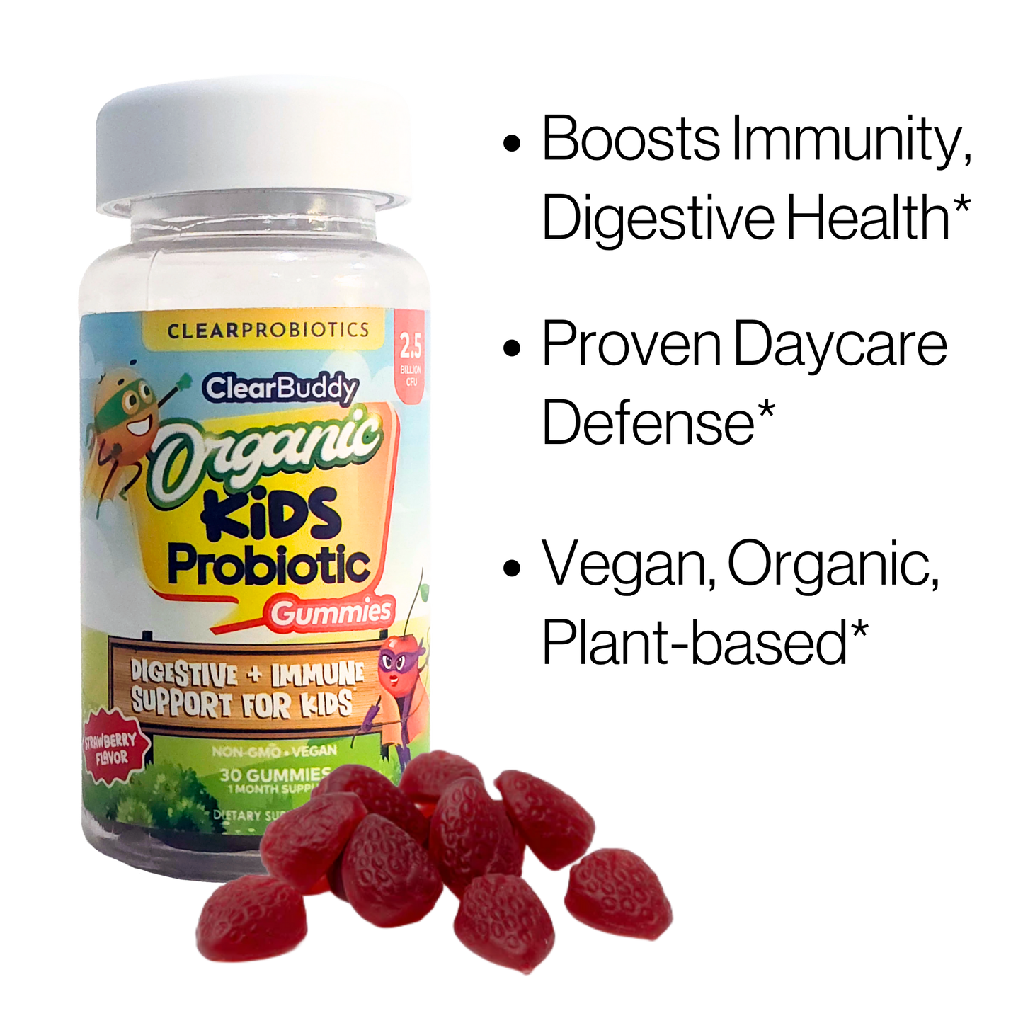 Clear Buddy Organic Kids Probiotic Gummies