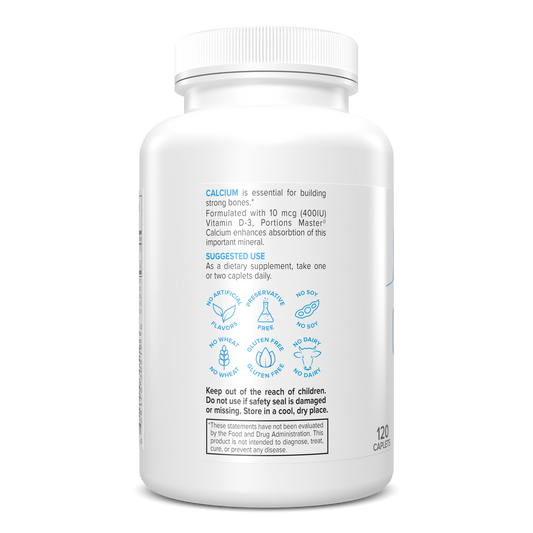 Portions Master Calcium Mineral Bone Support (120 Count)