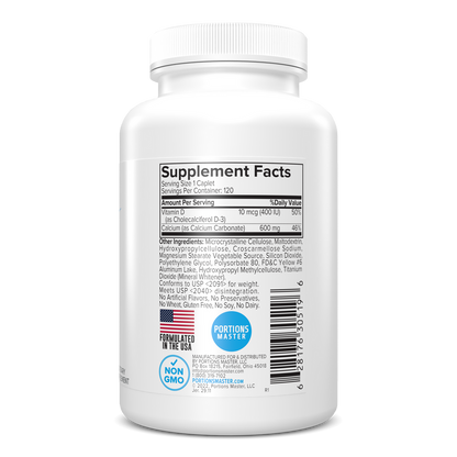 Portions Master Calcium Mineral Bone Support (120 Count)