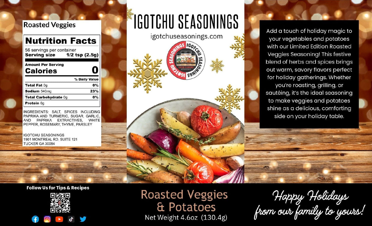 Roasted Veggie 5.5 oz  Holiday Limited Edition