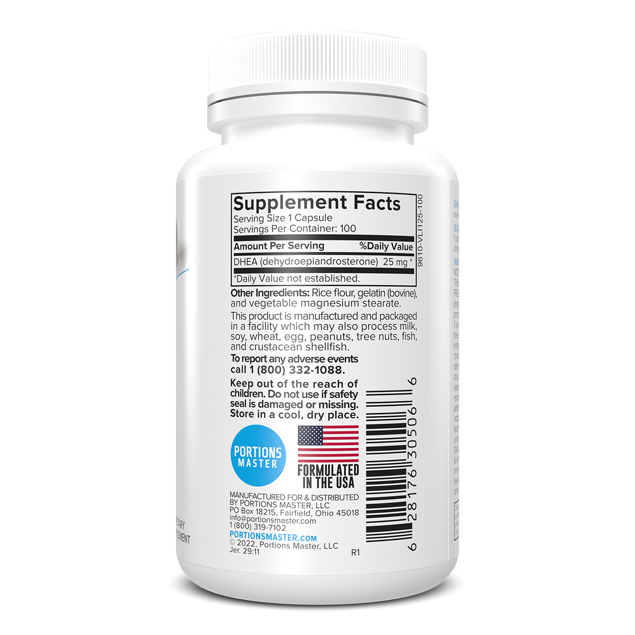 Portions Master DHEA Hormonal Support (100 Count)
