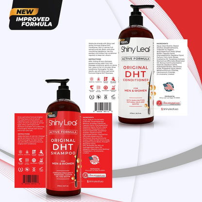 DHT Blocker Hair Loss Conditioner 16oz Active Formula with Biotin by Shiny Leaf