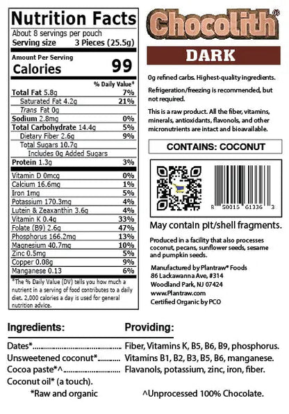 Chocolith® - Dark (7 oz). 0g refined carbs. Paleo. Gluten free.