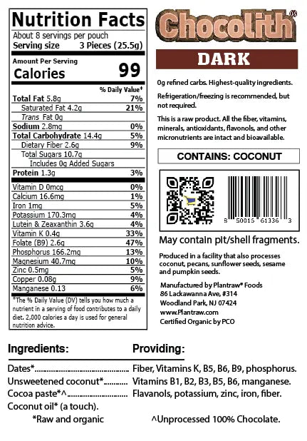 Chocolith® - Dark (7 oz). 0g refined carbs. Paleo. Gluten free.