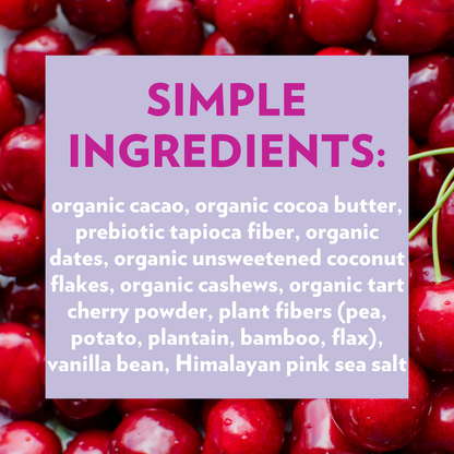 Dark Chocolate Cherry Coconut Cashew Butter Hearts (3 Bags)