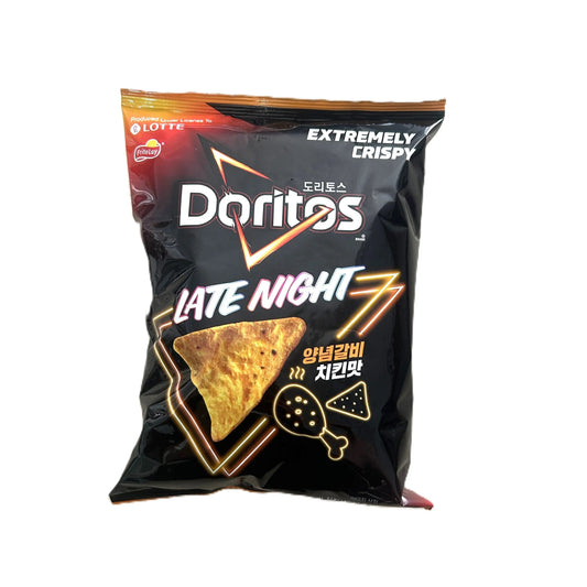 Doritos Late Night Galbi Oven Roasted Chicken – Korean BBQ Flavored Corn Chips 84g Bag (Korea)