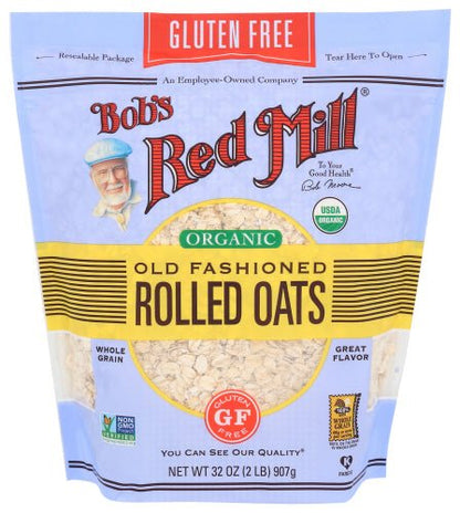 Oats, Regular Rolled, Gluten-Free, Organic, Bob's Red Mill