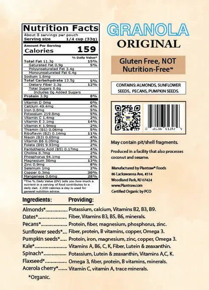 Granola - Original (Grain-free, gluten-free with neither added sugar nor sweeteners)