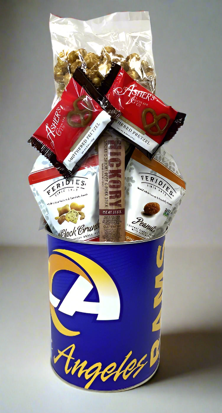 JGB Sports - Los Angeles Rams Gift Tin Basket - Made In America
