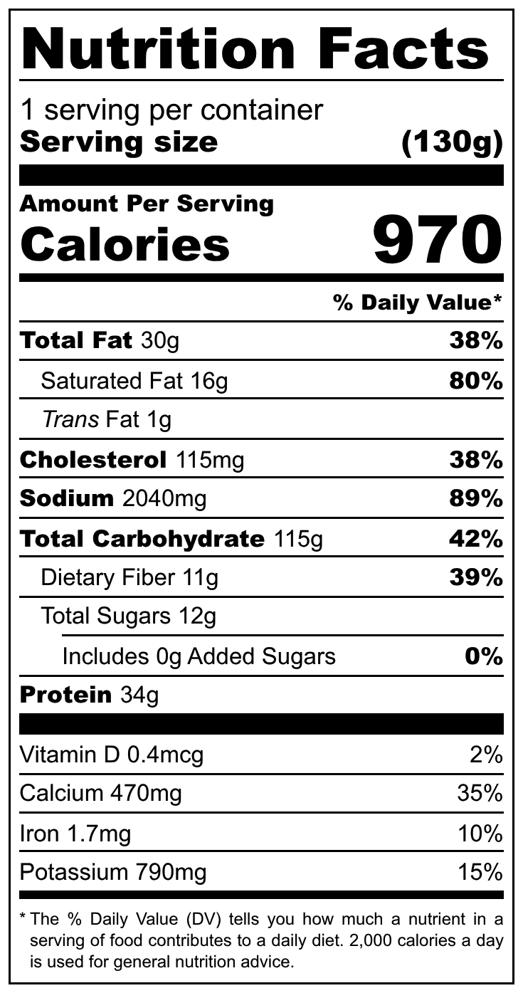 FOUNDATION Outdoors Lasagna Meal
