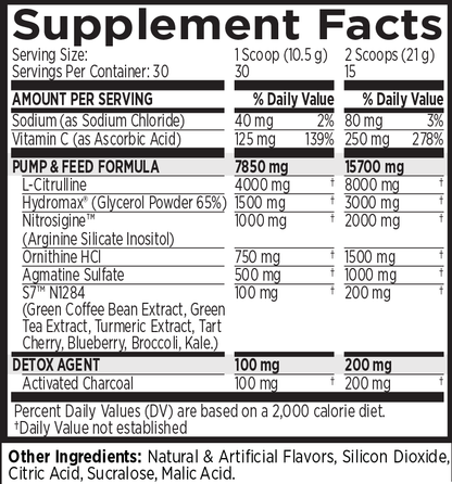 MRI Performance NO2 Black Muscle + Pump Nitric Oxide (30 servings)