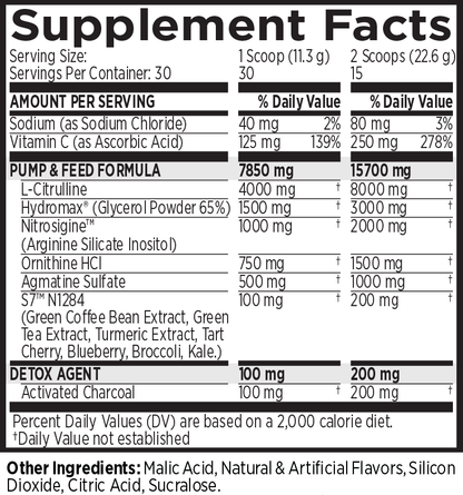 MRI Performance NO2 Black Muscle + Pump Nitric Oxide (30 servings)