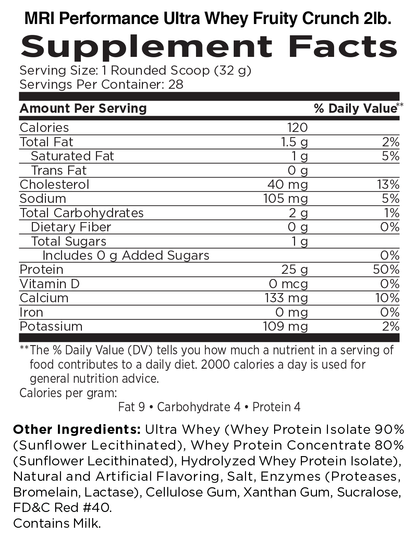 MRI Performance Ultra Whey Protein 2lb
