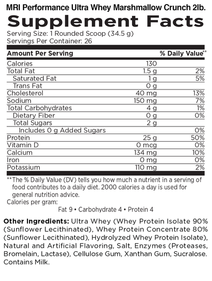 MRI Performance Ultra Whey Protein 2lb
