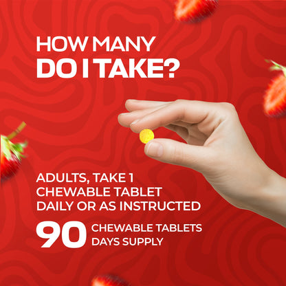 CoQ10 100mg Strawberry Chewable Tablets