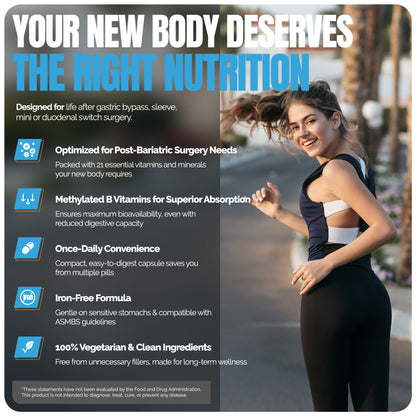 Shiny Leaf Methylated Bariatric Multivitamin Without Iron