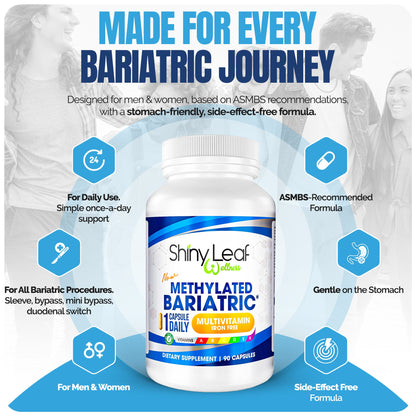 Shiny Leaf Methylated Bariatric Multivitamin Without Iron
