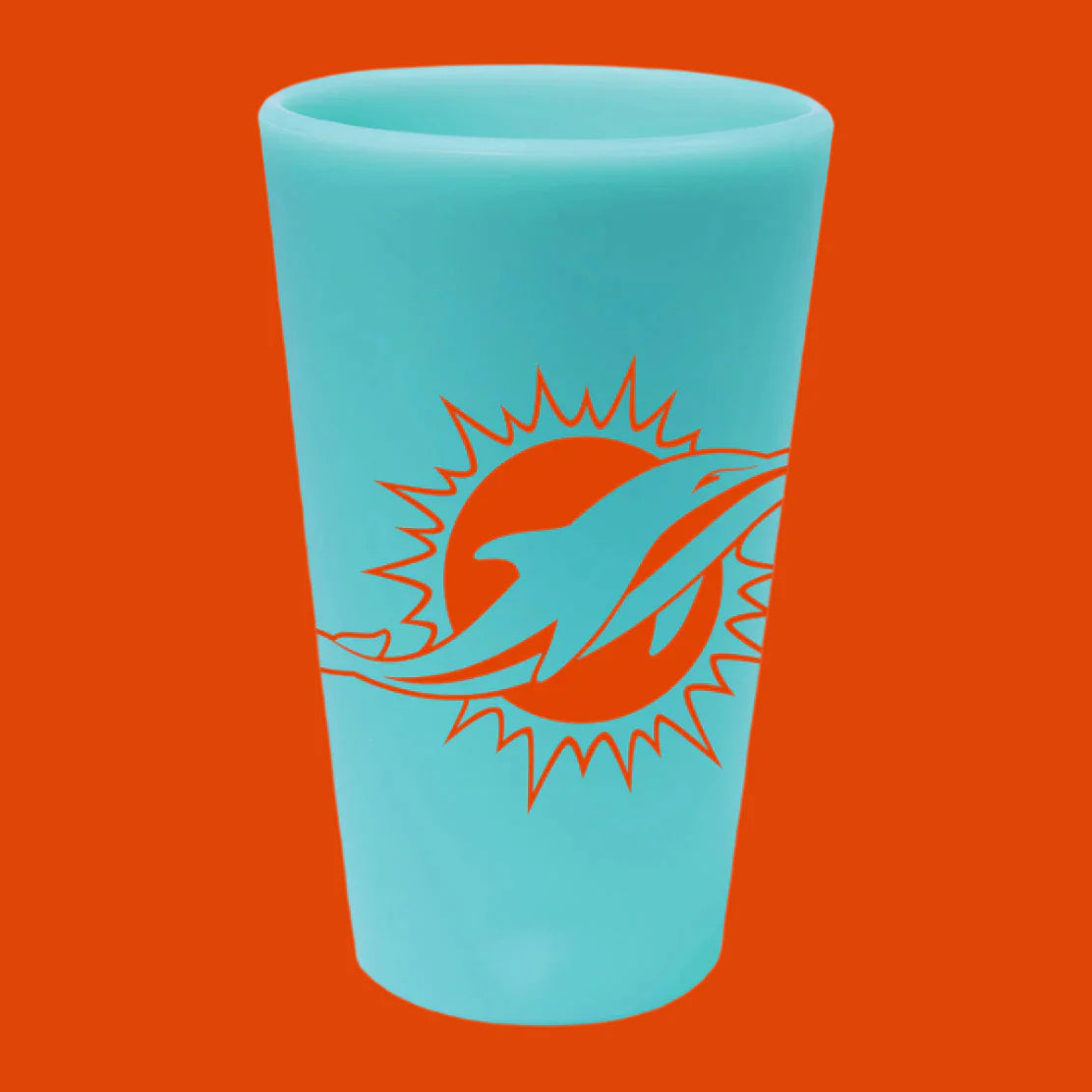 WinCraft - Miami Dolphins 16oz Silicone Cup Aqua Design