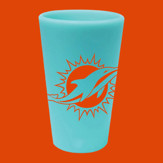 WinCraft - Miami Dolphins 16oz Silicone Cup Aqua Design