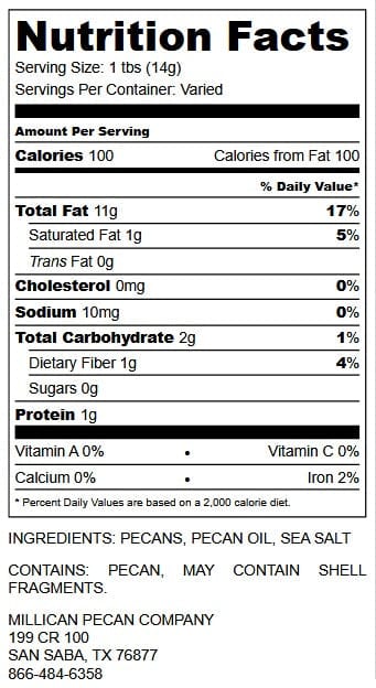 Creamy Pecan Butter - 8.5oz