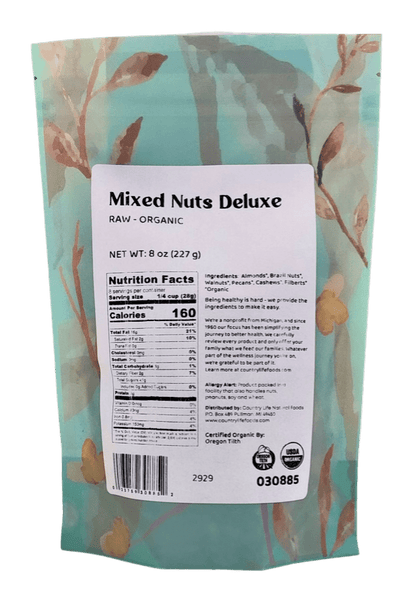 Mixed Nuts Deluxe, Raw, Organic