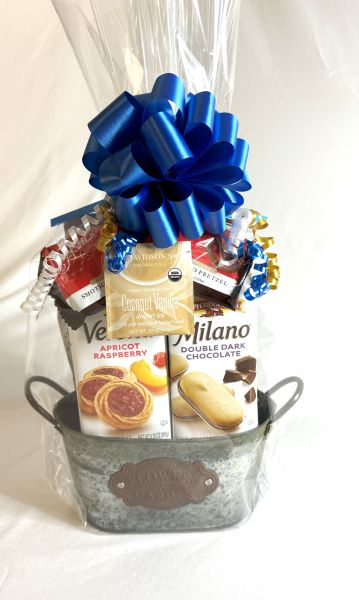 Small Flowers & Garden  Tin Gift Basket