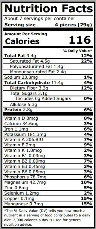 Coconut Keto Cookies (7oz) - Vegan, Organic, Gluten-Free, 0g Refined Carbs. 2.8g Net Carbs.