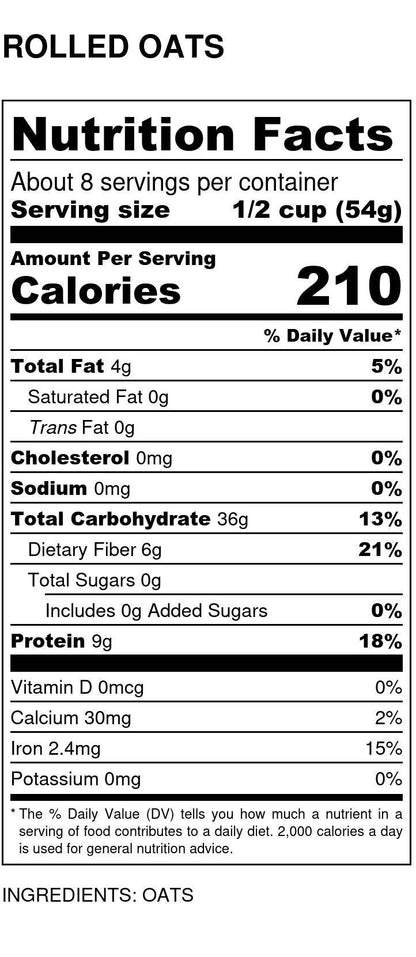 Oats, Regular Rolled, Organic