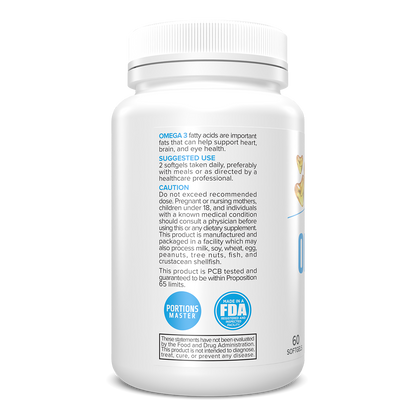 Portions Master Omega 3 Fish Oil EPA DHA (60 Count)